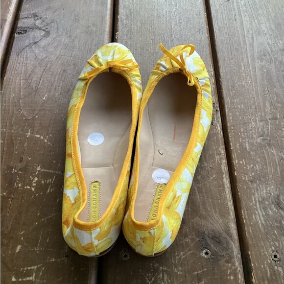 New Longchamp Yellow Floral Bow Ballet Flats Shoes EU 40 | MSRP $300 - Picture 8 of 8